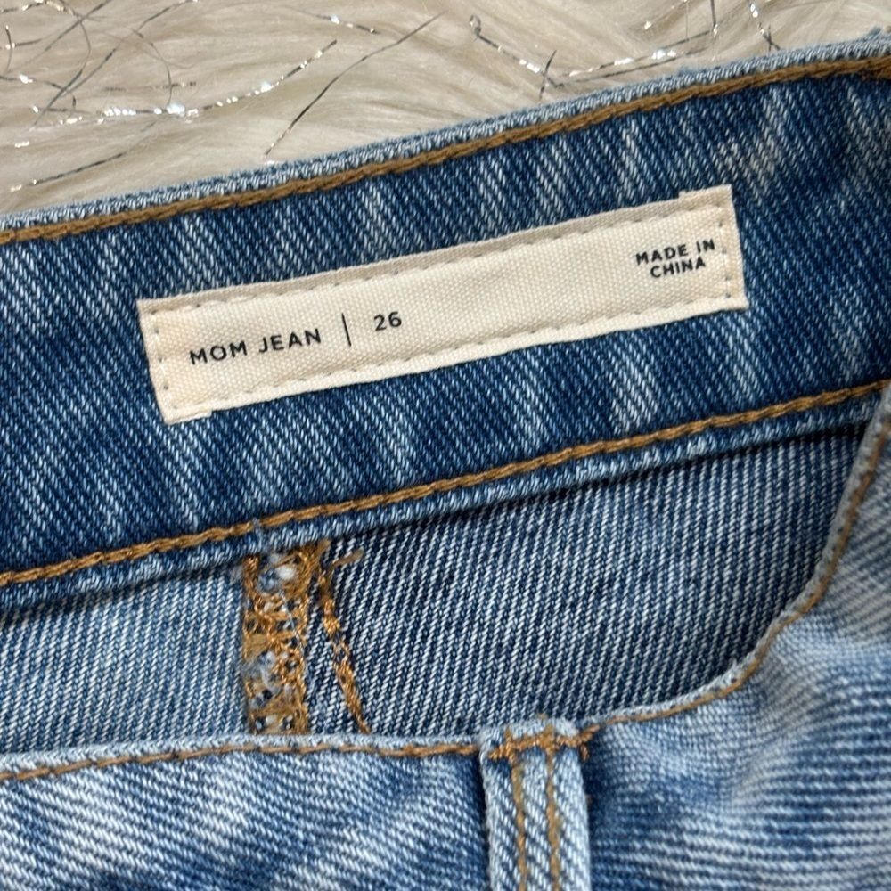 PacSun Two Panel Contrast Blue MOM Jeans Size 26 - Picture 4 of 16